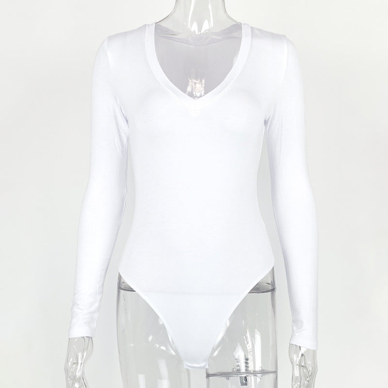 Exclusive Modal long sleeve jumpsuit || FX-99 - S / White