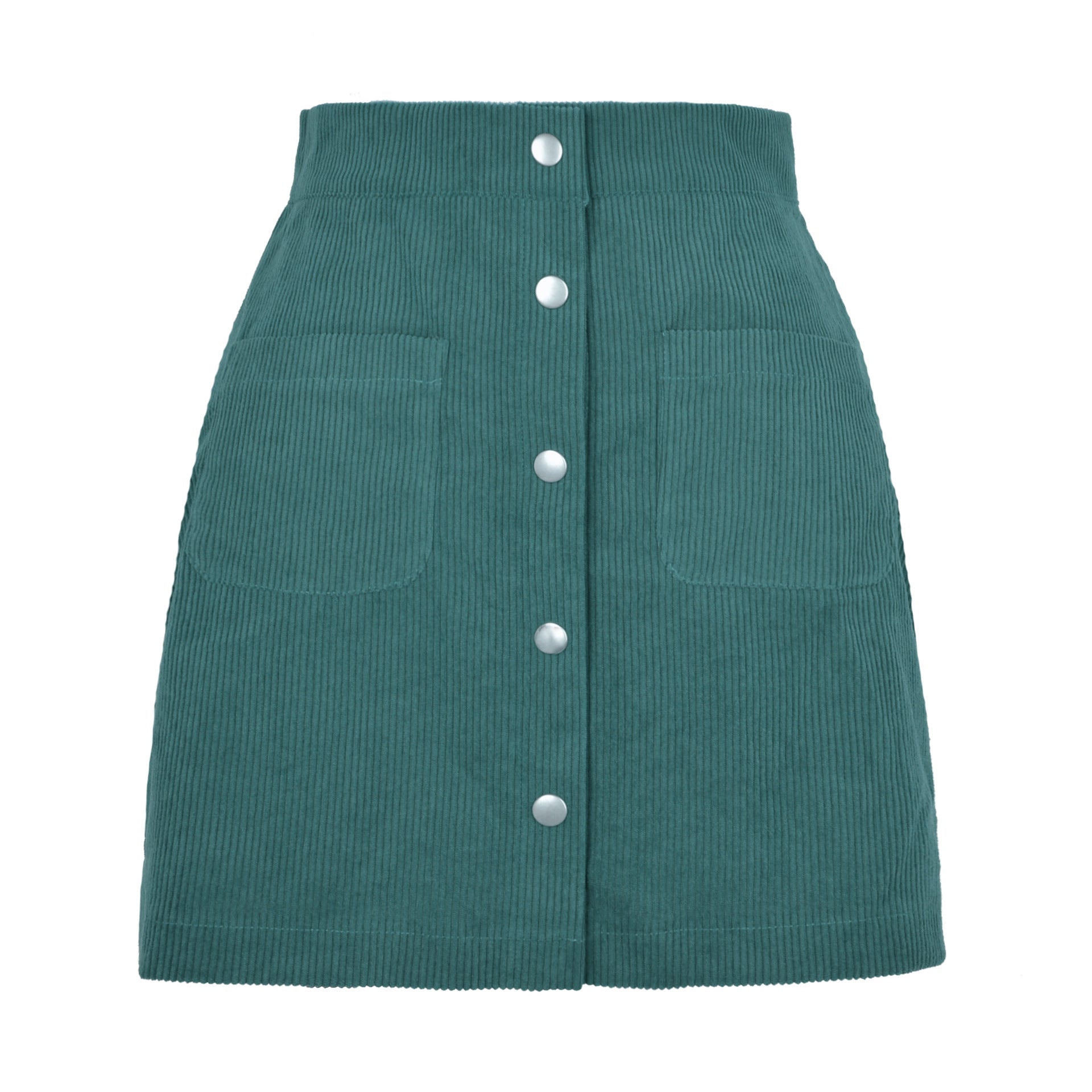 Sasha’s Slim Fit Solid Skirt - S / Green