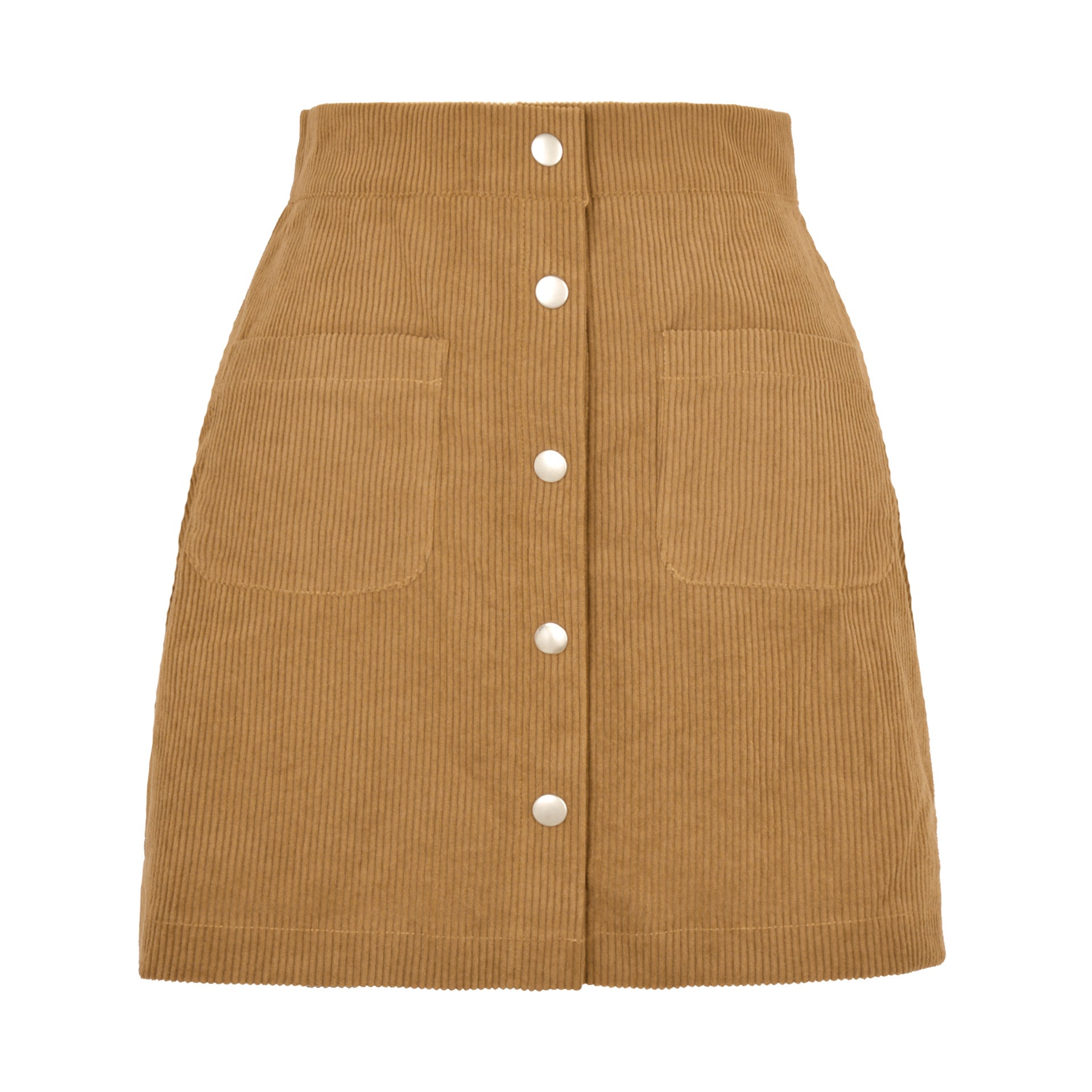 Sasha’s Slim Fit Solid Skirt - S / Turmeric