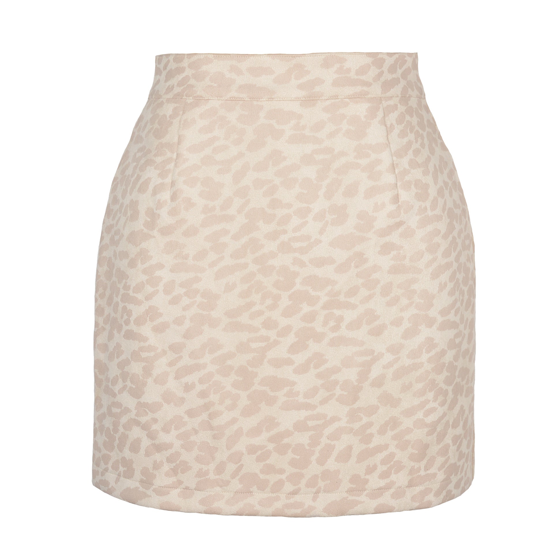 Suede Leopard Skirt - S / Ivory